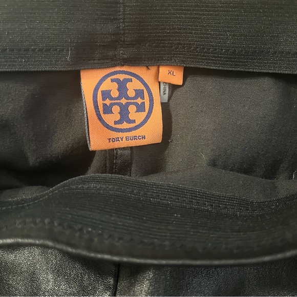 Tory Burch Genuine Leather Pants Black Size XL - Picture 4 of 8